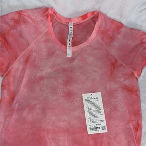 Lululemon Pink Tie-Dye marble Swiftly tech